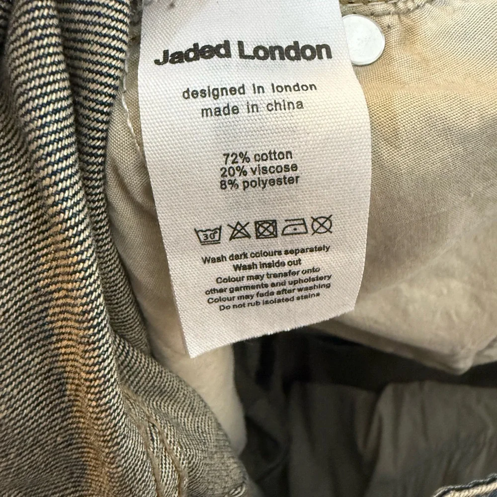 Jaded London Graffiti‎ Distressed Wide Leg Jeans Size 30 | Y2K Skater Streetwear